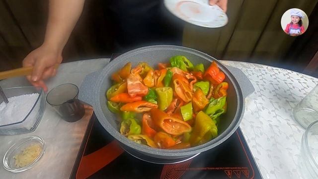 ЖАРЕНЫЙ ПЕРЕЦ С МЯСОМ НА ЗИМУ! Перец на зиму как приготовить. КОРЕЙСКАЯ КУХНЯ Проще простого! #15