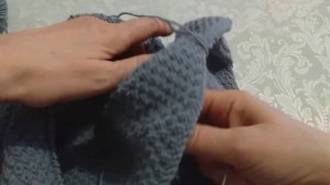 #Мужской свитер #спицами. Часть 4. Вяжем воротник.