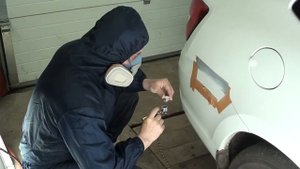 Локальный окрас бампера. БЫСТРЫЙ РЕМОНТ.