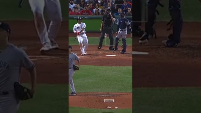 Rafael Devers CRUSHES the ball.