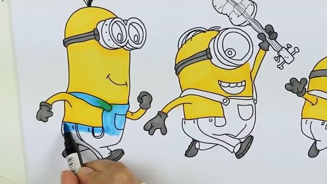 миньоны | Маленькие руки раскраски для детей смотреть онлайн