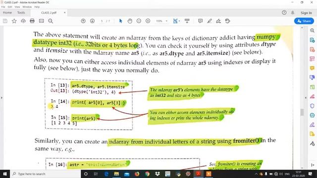 Chapter 1: Working with NumPy -Creating 1D arrays