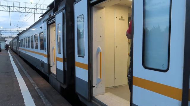 Электропоезд ЭП2Д-0007 ЦППК станция Ворсино 6.09.2020 смотреть онлайн