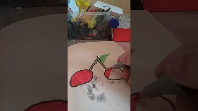 как нарисовать арбуз и вишенку смотреть онлайн