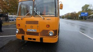 Автопробег автобусов. Лиаз и Икарус.Снял на GoPro.