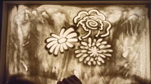 Букет для мамы в технике песочного рисования