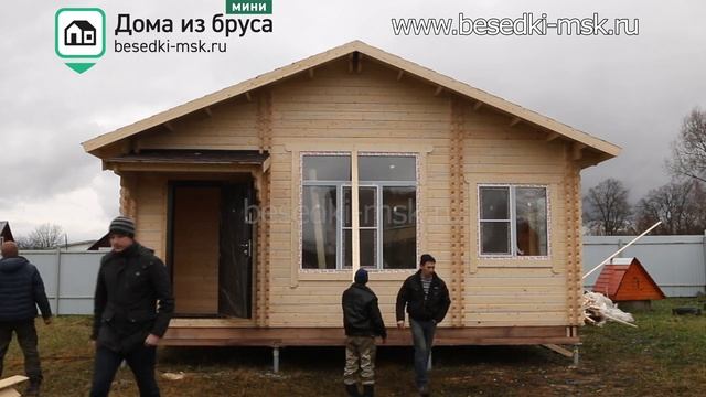 Дом "Елисей" из двойного бруса за 6 дней! Дмитровский район МО [#ДМ_А19] смотреть онлайн