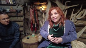 Интервью с Мариной Федункив на съемках фильма "Кто убил Шамана" в Хакасии