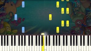 Plants vs Zombies - Grasswalk - EASY Piano tutorial