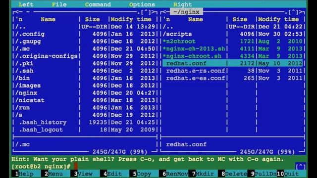 RHEL / CentOS Linux Install GNU Midnight Commander Tutorial