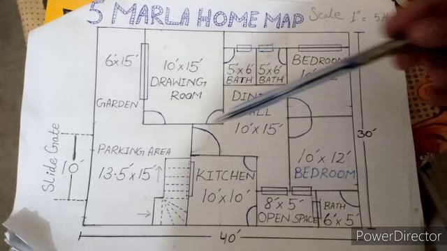 5 Marla map  Small house Map  1200ft² Area Map  3040 home map  House design  best map civi