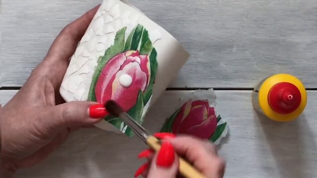 Мастер-класс Весенняя карандашница