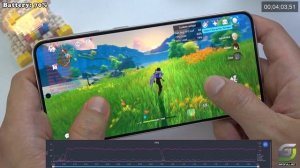 Samsung Galaxy S23 Plus test game Genshin Impact Max Setting