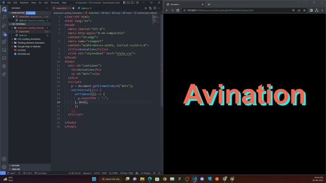 Awesome Loading Animation CSS & Html With Javascript  | #coding #education
