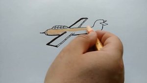 Как рисовать самолет для детей шаг за шагом, просто рисуем простые рисунки! Уроки рисования.