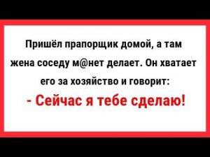 Пришёл прапорщик домой, а там жена соседу м@нет делает. Сборник Свежих Анекдотов! Юмор! Ржака!