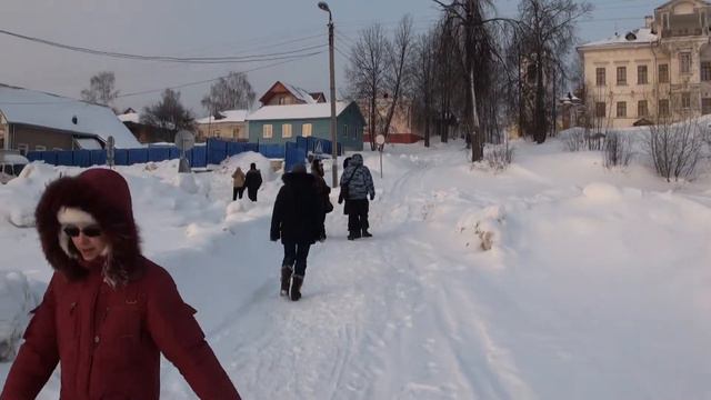 причал в Мышкине зимой смотреть онлайн