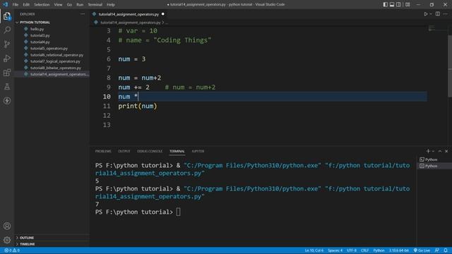 Assignment Operator in Python || Python Tutorial Part #14
