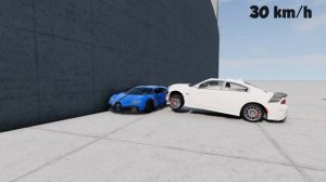 Bugatti Chiron против Dodge Charger 240 кмч краш-тест  Драйв BeamNG