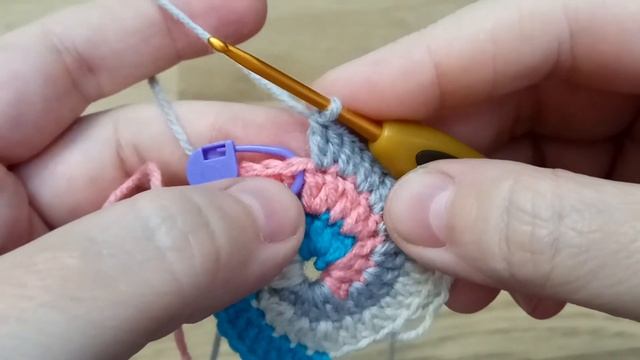 Круглый Мотив крючком из 4 цветов⭐ Красивый Спиральный Мотив⭐салфетка/подставка под горячее