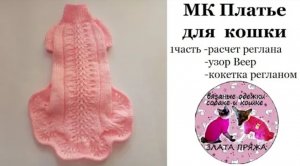 МК Как связать платье для кошки 1 часть