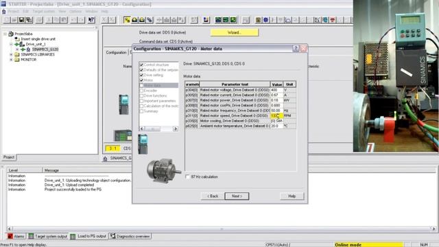 Настройка преобразователя частоты sinamics G120, управляющий модуль CU240S DP смотреть онлайн