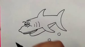 Bolalar uchun akula chizish/Drawing baby sharks for kids /draw easy/ Рисуем маленьких акул для дете