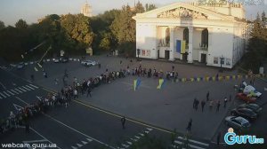 Крестный ход в Мариуполе (Запись веб-камер) 20.09.2014