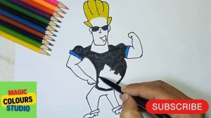 Drawing Jonny bravo cartoon character Drawing painting and colouring|@magiccoloursstudio1410