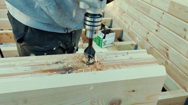 Сборка дома из клееного бруса