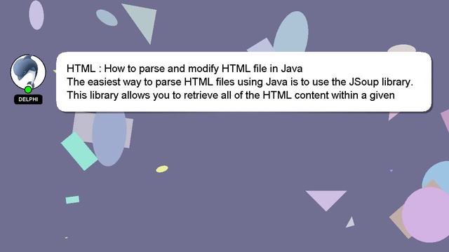 HTML : How to parse and modify HTML file in Java смотреть онлайн