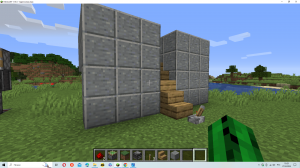 Как построить выдвижную лестницу в Майнкрафт!