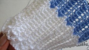 Жемчужные нити - повтор всего из двух рядов - эффектный ажурный двухсторонний узор спицами