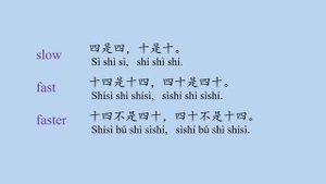 Famous Chinese Tongue Twister Si shi si, shi shi shi. #ChineseTongueTwisters #四是四十是十 #汉语绕口令 #中国語早口言