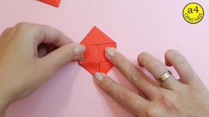 Оригами сердце без клея и ножниц  Как сделать сердечко маме из бумаги своими руками  А4 ОРИГАМИ