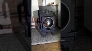 Буржуйка "Бенкли" с               водяным контуром             испытание