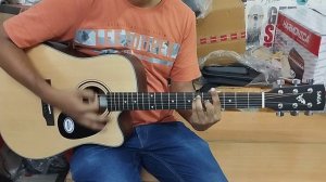 Saga SF600CE with Fishman Equaliser Semi Acoustic Guitar🎸 Sound Testing rdxmusicstore.in 9074419099