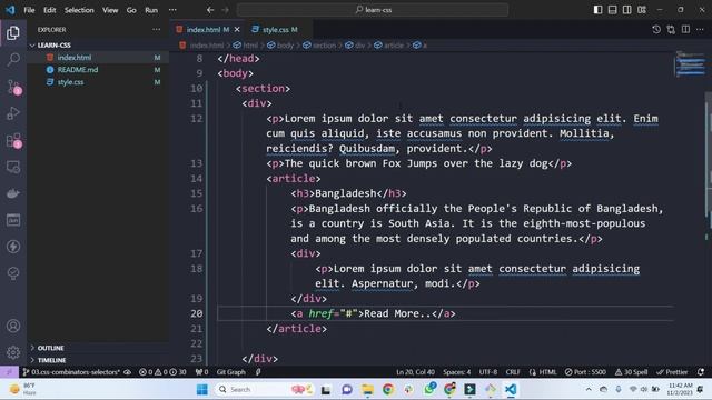 3.CSS Combinator Selectors - (CSS Part-3) - Web Design for Beginners