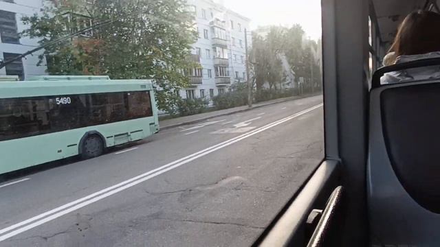 Поездка в троллейбусе модели МАЗ-203т70,№5007, марш.38 смотреть онлайн