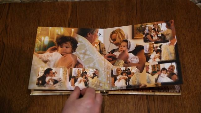 Фотокнига Таинство Крещения Александры Стрельня, создание фотокниг с индивидуальным дизайном