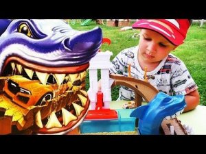 ★ Машинки ХОТ ВИЛС Трек АКУЛА Hot Wheels Track Sharkpark unboxing Hot Wheels Сars Машинки для Детей