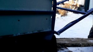 Погрузка мотобуксировщика 1450 в легковой автомобиль, в одного.
