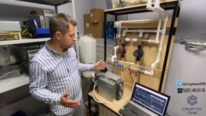 Показательный стенд работы водоблоков на базе S19 Pro 110Th