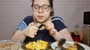 Мукбанг Картошка с яйцом, Скумбрия, Селедка