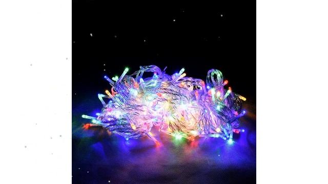 24V Электрогирлянда Занавес 192 разноцв. LED ламп, 6 нитей, 1х4м (Vegas) обзор 55095 смотреть онлайн