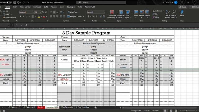 Excel Teaching Sample Part 7 смотреть онлайн