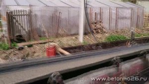 Подача бетона транспортерной лентой 12 м