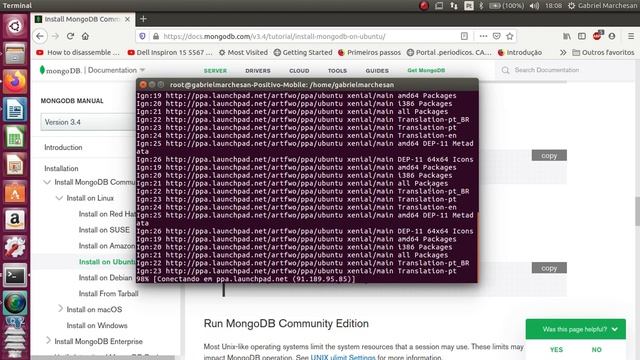 1 – Instalação do MongoDB v4.4.4 no Linux Ubuntu