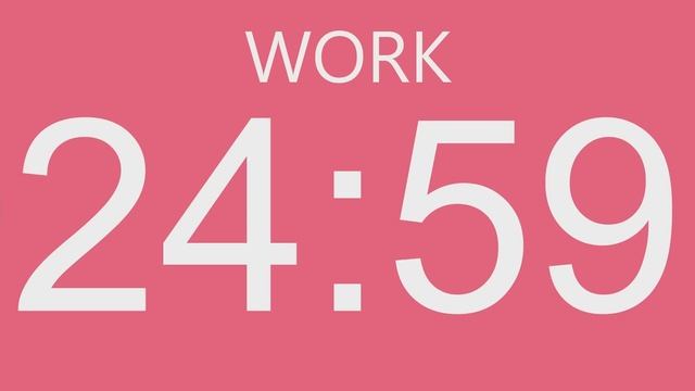 Pomodoro Technique 4 x 25 min - Study Timer 2 h