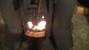 Печка"Ы"из кислородного баллона на отработке, отходах пластика, дровах